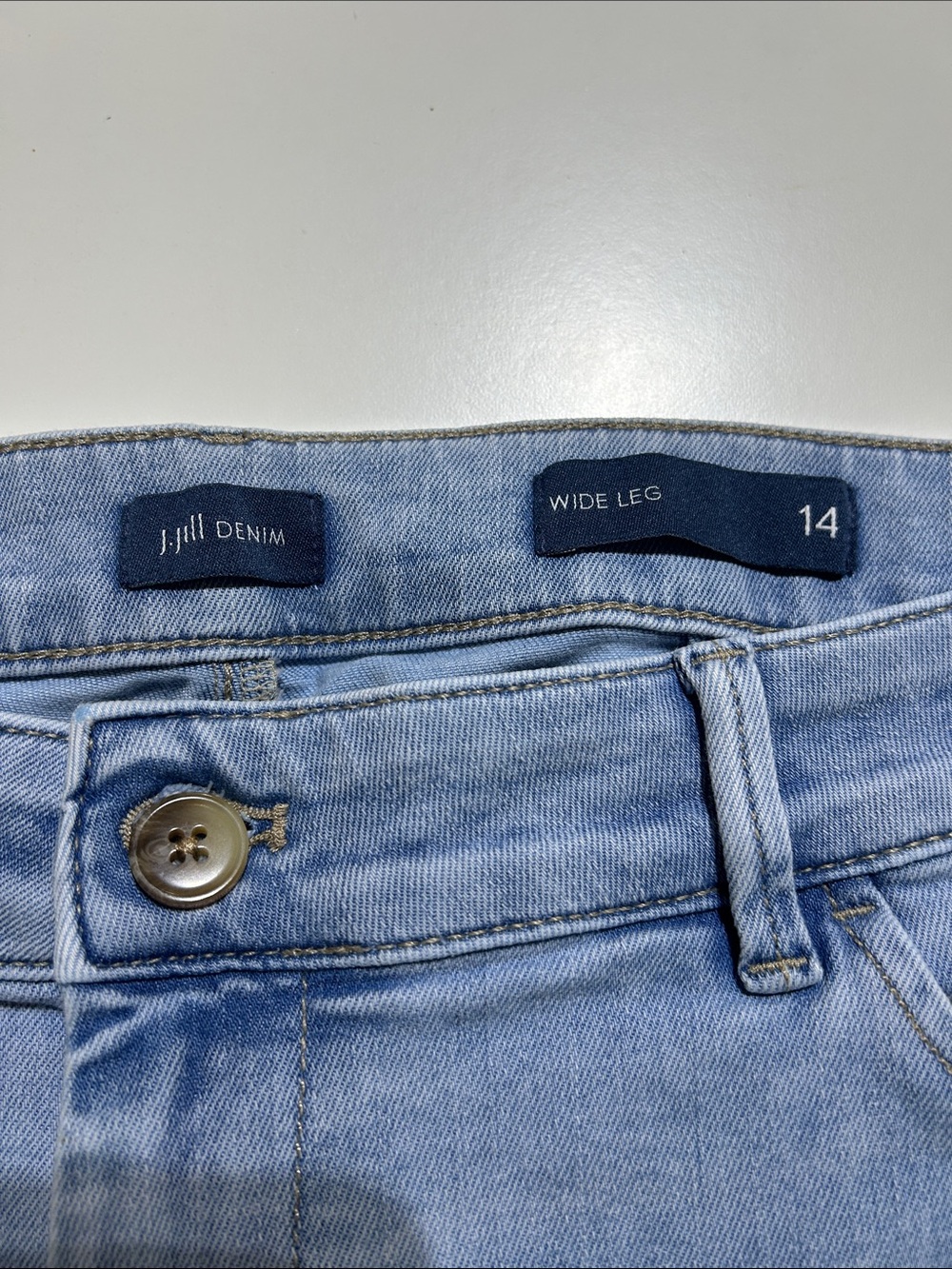 J. Jill Light Blue Wide Leg Denim Jeans